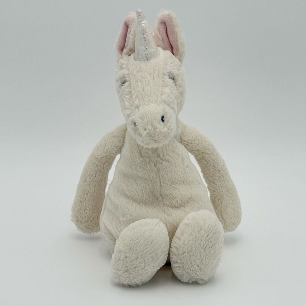 Jellycat Bashful Unicorn White and Pink 12” Tall